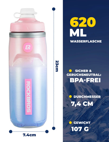 Fahrrad‑Trinkflasche 620 ml – 5 h Kühlhaltung