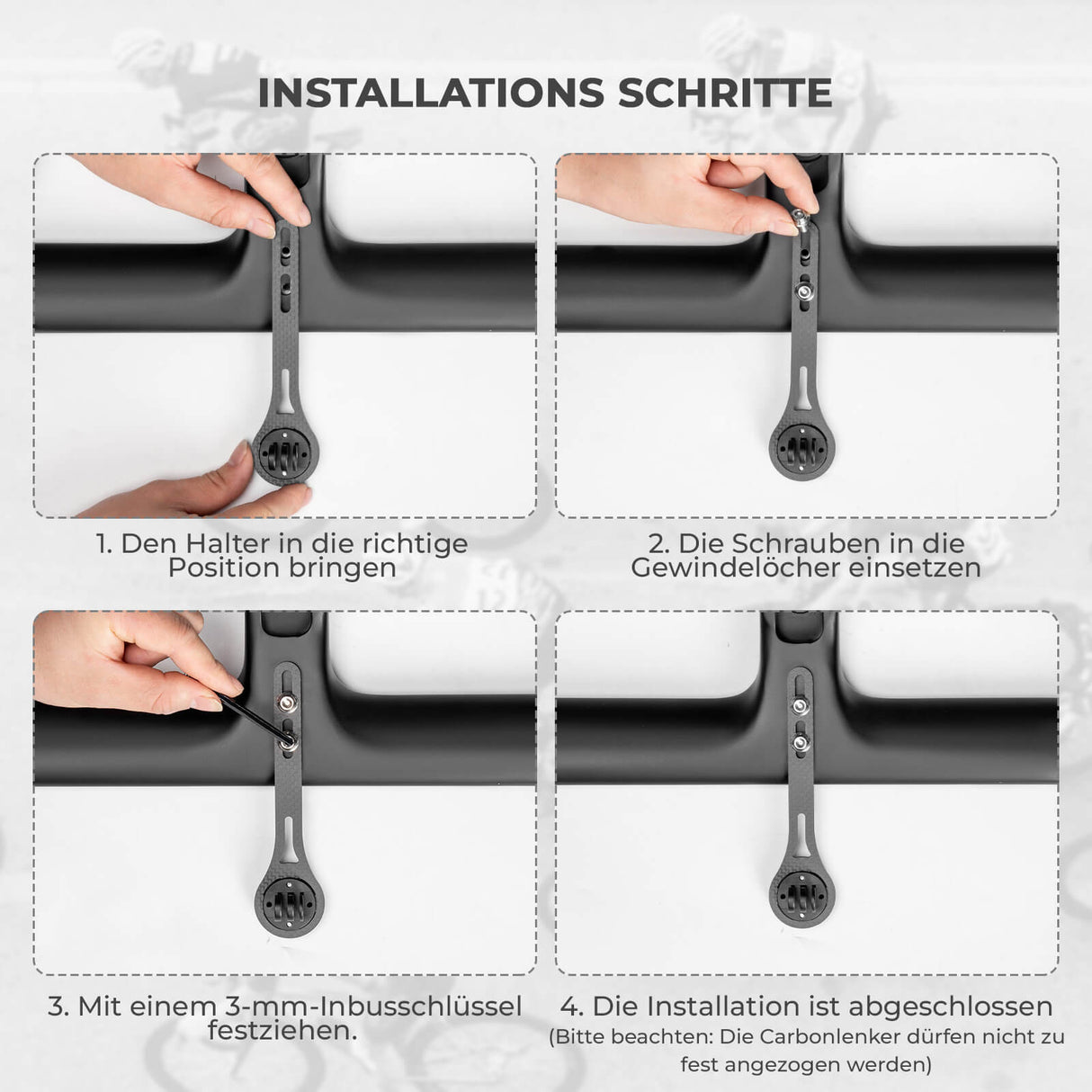 Universal Fahrradcomputer-Halterung – Leicht & Werkzeugfrei