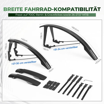 universal schutzblech fahrrad 20 zoll Universal Bicycle Mudguard Set