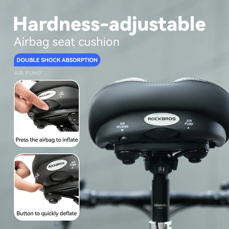 Verstellbarer Fahrradsattel mit Luftkissen