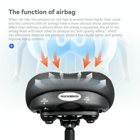 Verstellbarer Fahrradsattel mit Luftkissen