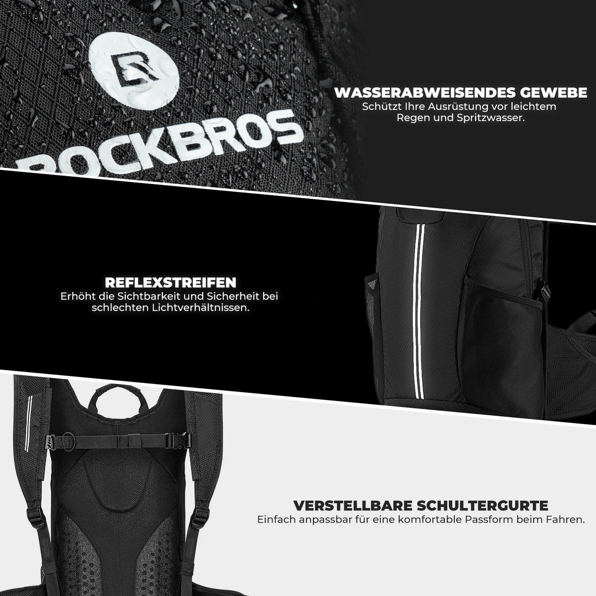 ROCKBROS Wanderrucksack 20 L – Ultraleicht, faltbar, mit Rückenbelüftung