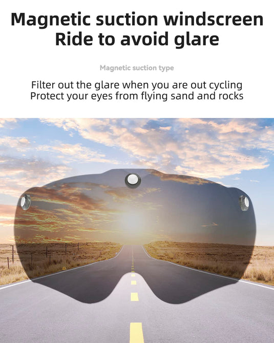 ROCKBROS Fahrradhelm mit integrierter abnehmbarer Magnetbrillen & Visier