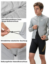 Winddichte Fahrradjacke – Leicht, Atmungsaktiv, Schnelltrocknend & Faltbar