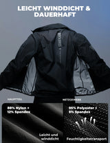 Winddichte Fahrradjacke – Leicht, Atmungsaktiv, Schnelltrocknend & Faltbar