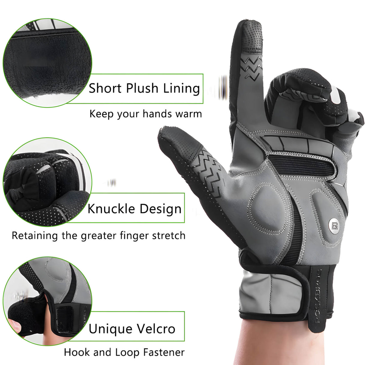 Winddichte Wärme-Touchscreen-Fahrradhandschuhe
