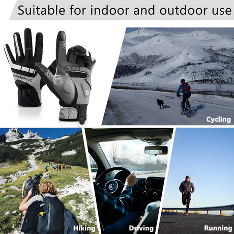 Winddichte Wärme-Touchscreen-Fahrradhandschuhe