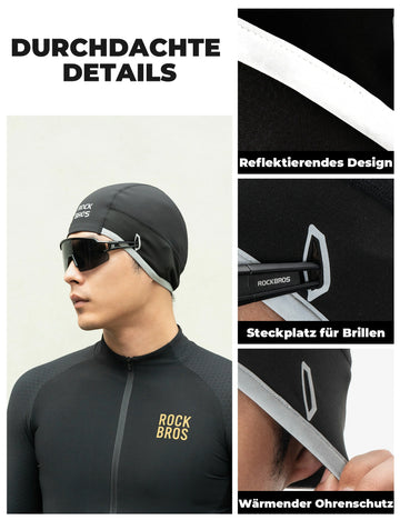 unterziehmütze für fahrradhelm Winter Cycling Under-Helmet Cap for Head Circumference 54-61cm – ROCKBROS-DE