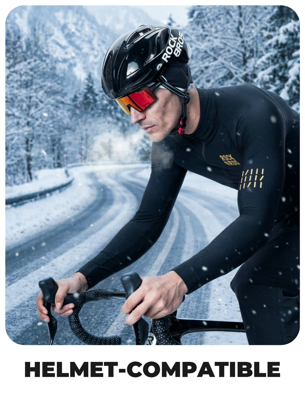 Winter Fahrrad Unterziehmütze für Kopfumfang 54-61cm