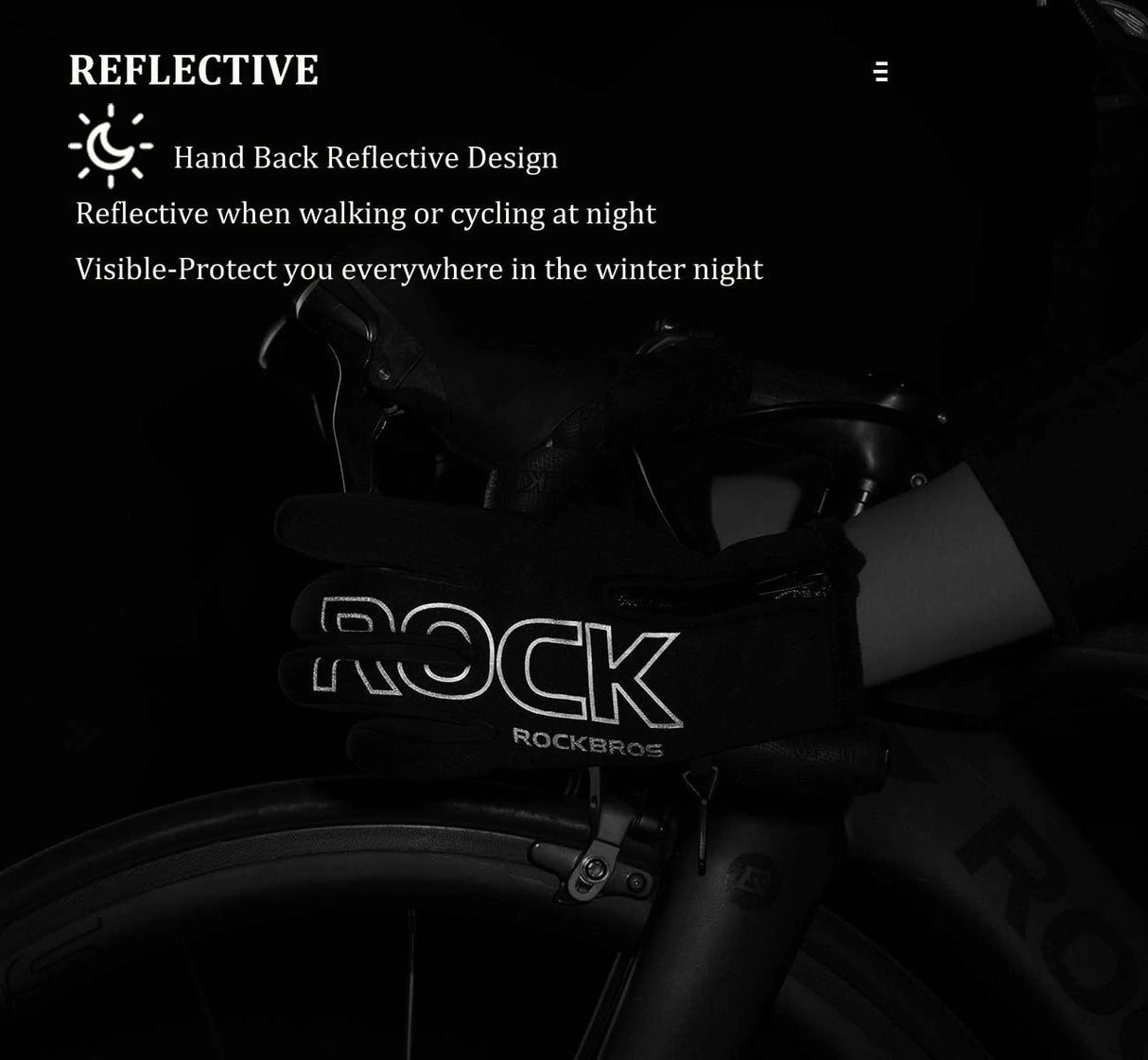 Winter-Fahrradhandschuhe – Touchscreen, Winddicht, Warm & Wasserabweisend