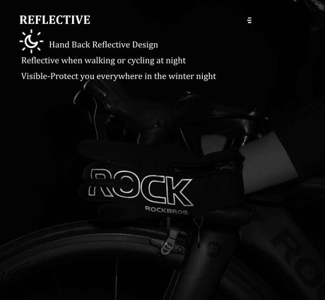 Winter-Fahrradhandschuhe – Touchscreen, Winddicht, Warm & Wasserabweisend