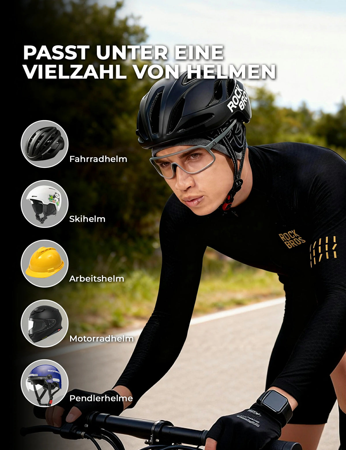 Wendbares Thermo-Mütze (2-in-1) Wintermütze mit Ohrenschutz – ROCKBROS-DE