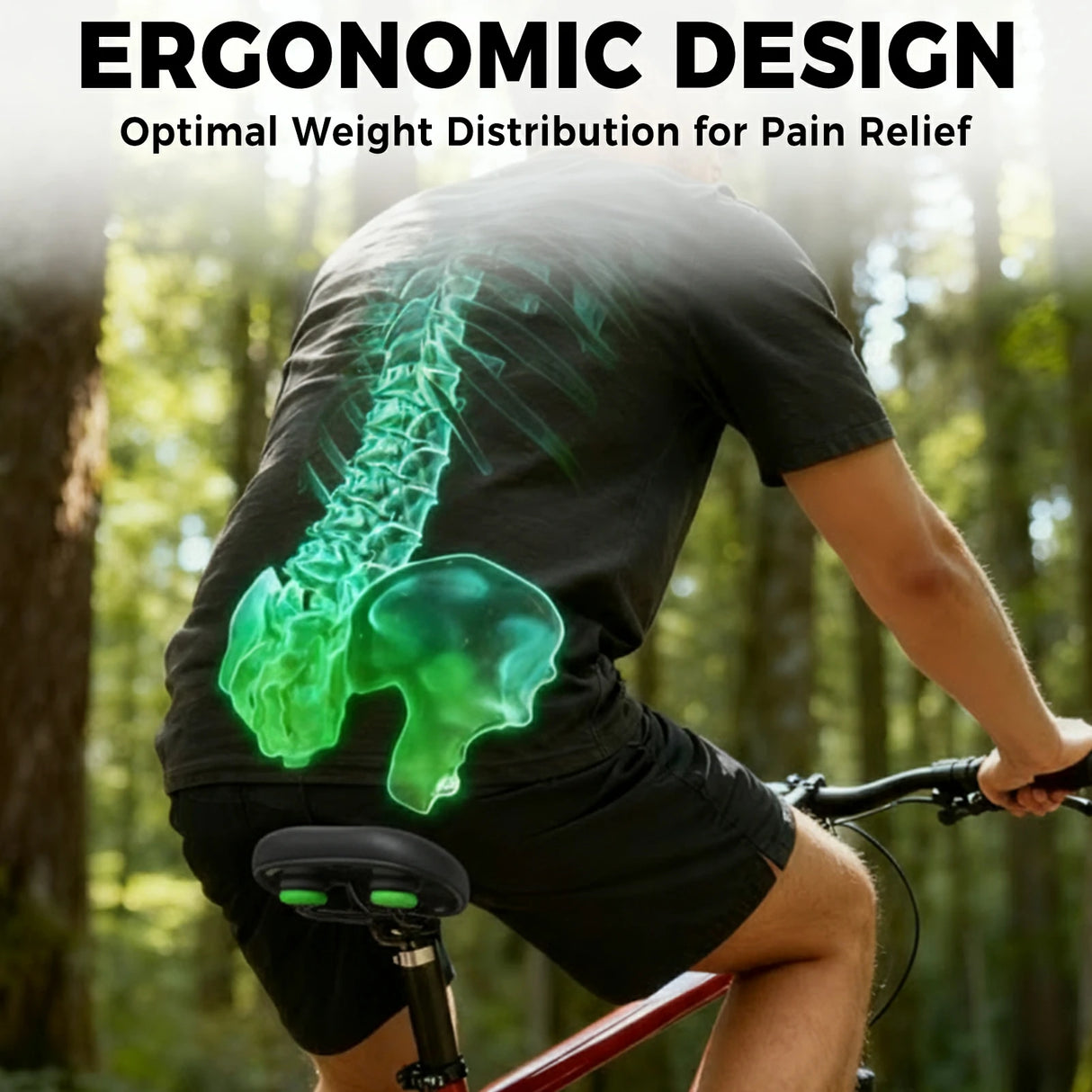 Bequemer Fahrradsattel Weicher Sattel mit Doppel-Federung