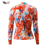 TVI Damen-Radwäsche aus Fleece mit Langarm – Warmes Radsporttrikot-Orange