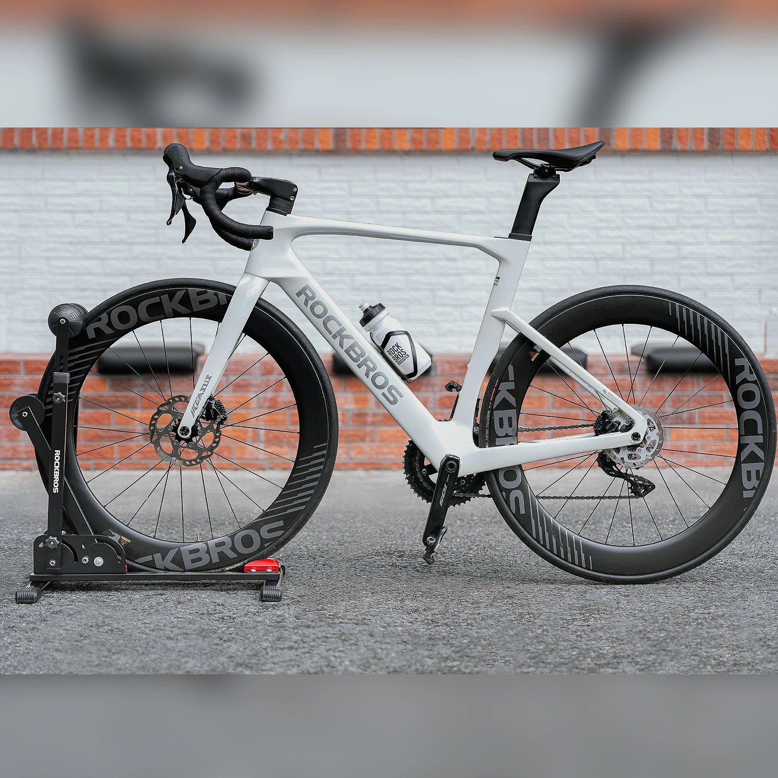 Fahrrad-Klappständer mit Doppelstreben aus Karbonstahl