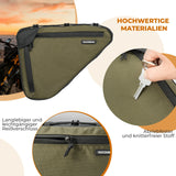 Fahrrad-Rahmentasche mit doppelseitigem Reißverschluss