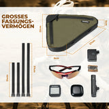 Fahrrad-Rahmentasche mit doppelseitigem Reißverschluss