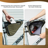 Fahrrad-Rahmentasche mit doppelseitigem Reißverschluss