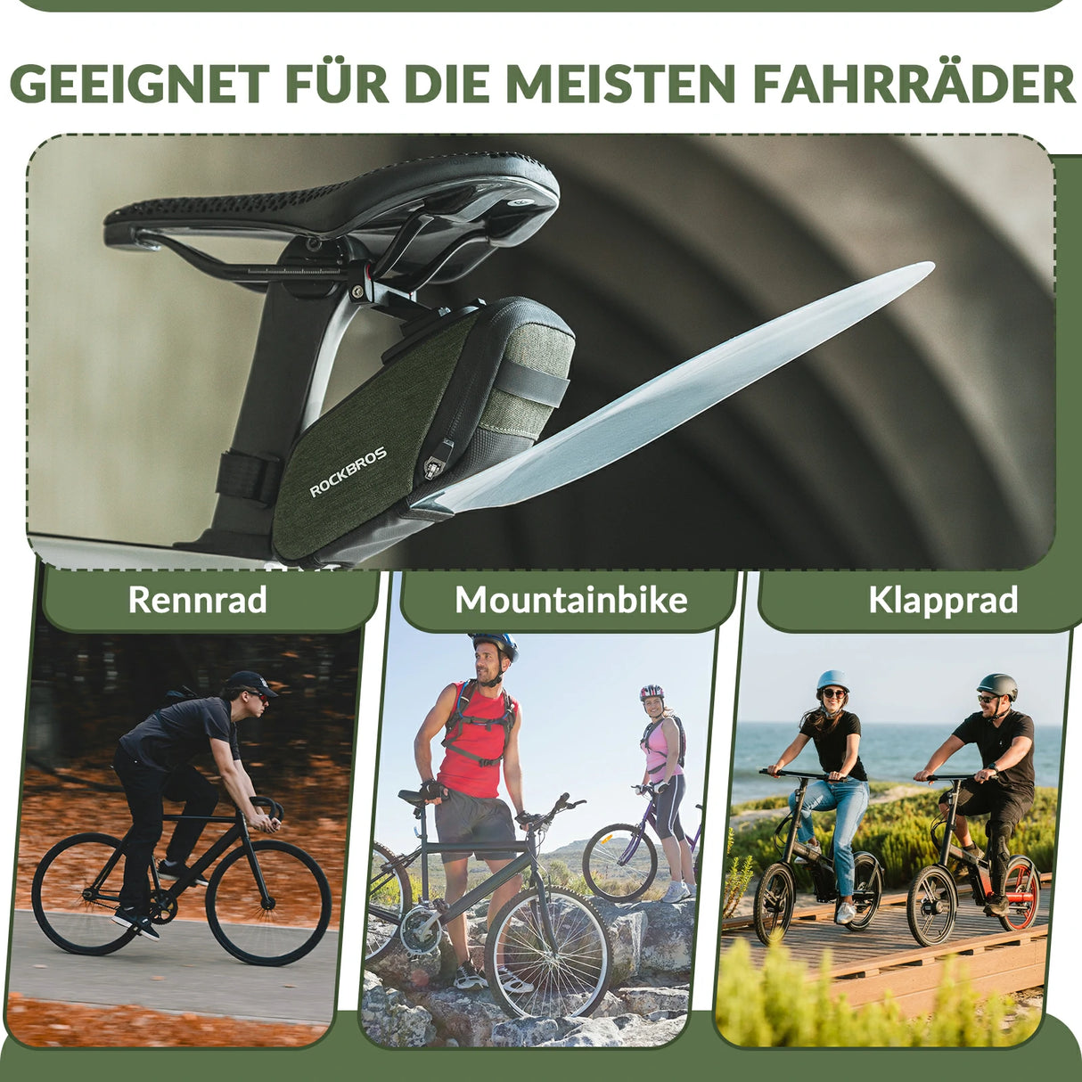 Fahrrad Satteltasche mit Durchsichtigen PVC Kotflügel - ROCKBROS-EU