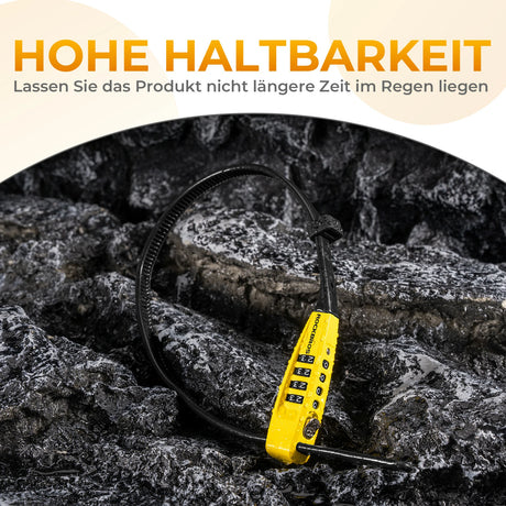 Fahrradschloss – 4‑stelliges Zahlenschloss mit Stahlkabel (54 cm, 98 g)