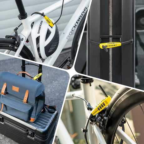 Fahrradschloss – 4‑stelliges Zahlenschloss mit Stahlkabel (54 cm, 98 g)