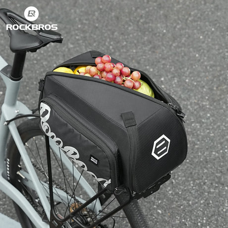 faltbare einteiler-gepäckträgertasche in schwarz