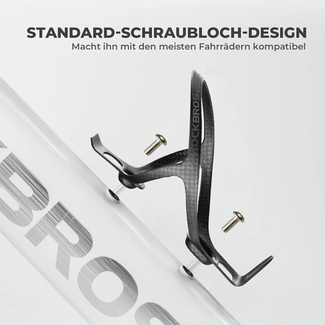 Fahrrad-Flaschenhalter aus Vollcarbon mit nur 13 g Gewicht – ultraleicht, stabil und ideal für Rennradfahrer, die Wert auf Performance legen.