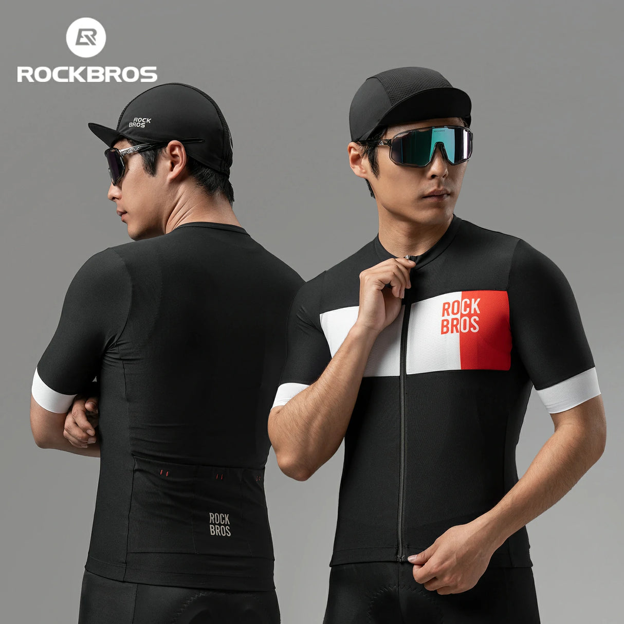 Herren Radtrikot Kurzarm im Colorblock-Design - ROCKBROS-EU