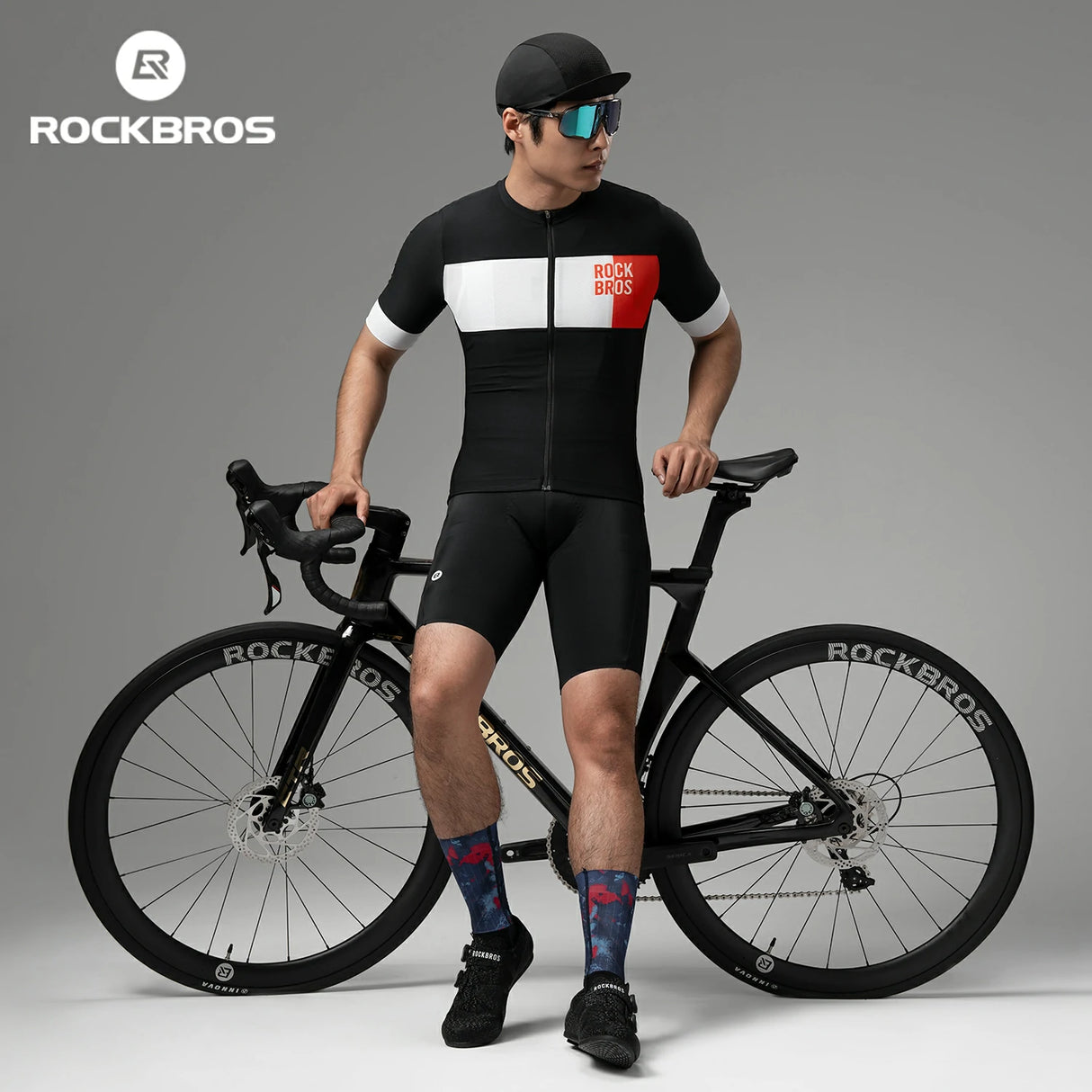 Herren Radtrikot Kurzarm im Colorblock-Design - ROCKBROS-EU