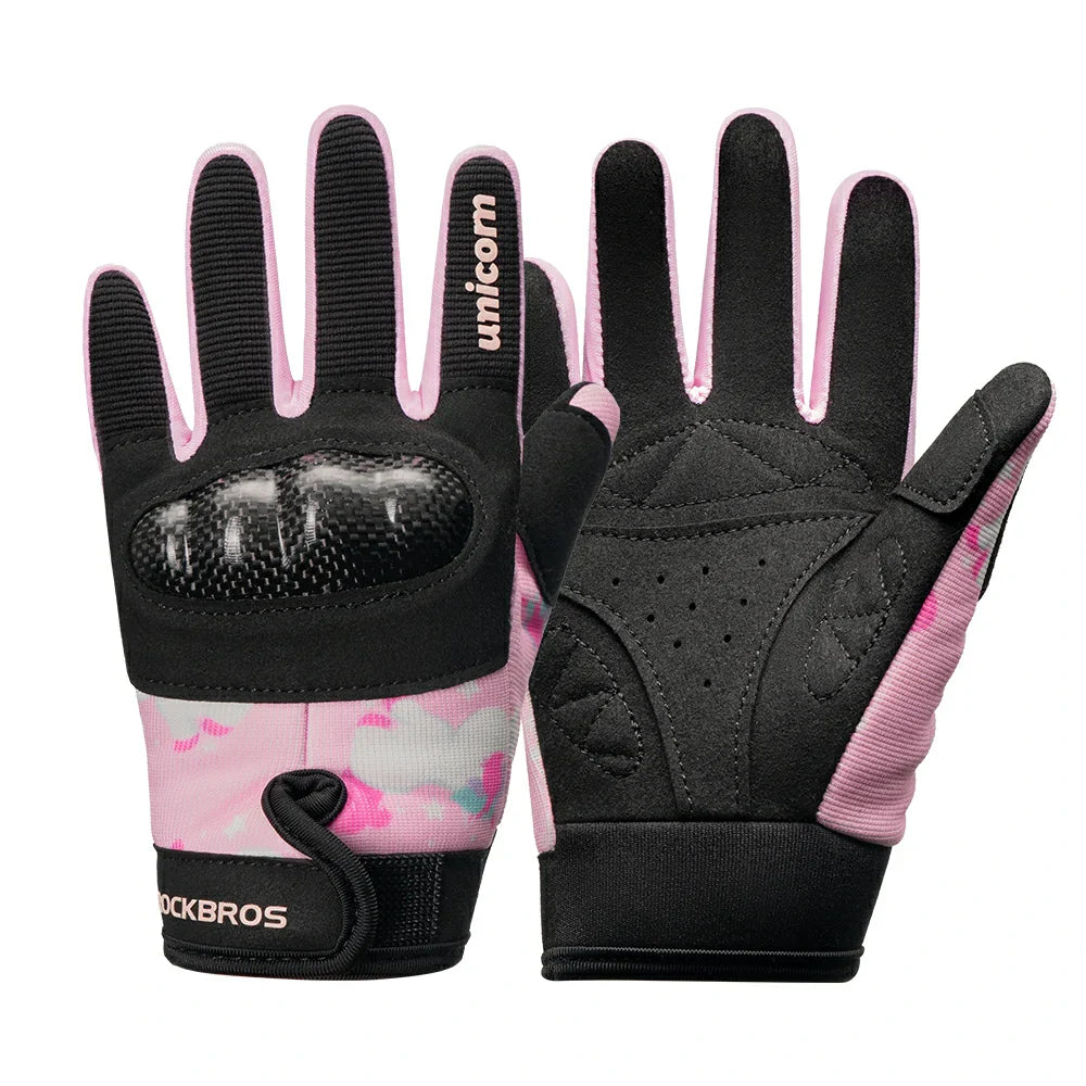 fahrradhandschuhe pink Kinder Fahrradhandschuhe Ganzfinger mit Hard Shell Schutz – ROCKBROS-DE