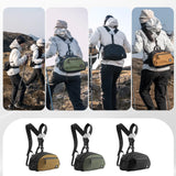 qunature 7.9l backpack in black, green and khaki for outdoor activities