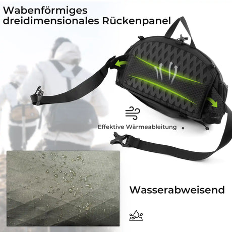 qunature backpack with honeycomb back panel for heat dissipation and water resistance