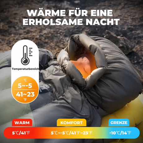 Mumienschlafsack Daune
