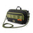 tragbare camping schultertasche mit gruenen details