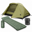 Trekking-Camp Bundle: 2-Personen-Zelt, Isomatte & Kochset