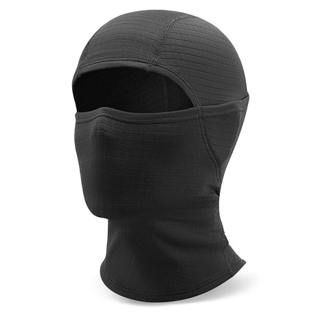 qunature schwarze balaclava aus winddichtem fleece