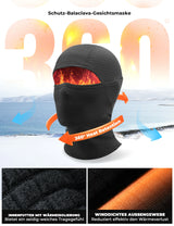 qunature schwarze balaclava aus winddichtem fleece