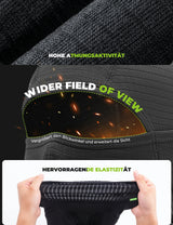 qunature schwarze balaclava aus winddichtem fleece