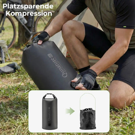 trockentasche mit kompressionsventil, um platz zu sparen und luft abzulassen