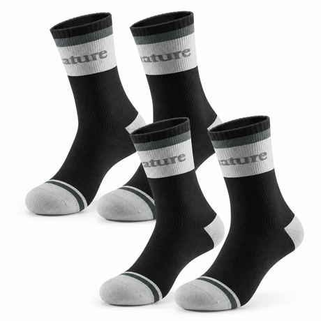 Qunature wasserdichte Fahrradsocken – Schwarz, 2 Paar