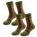 Qunature wasserdichte Fahrradsocken – Grün-Braun, 2 Paar