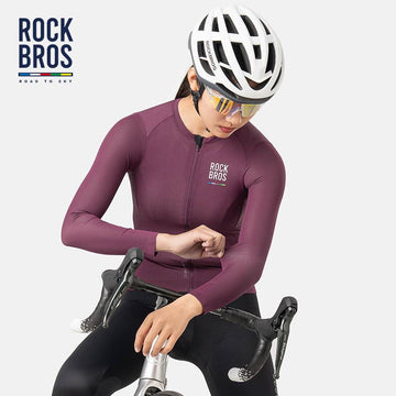 rennrad oberteil damen ROAD TO SKY Damen Langarm-Radtrikot Fahrrad Jersey丨ROCKBROS – ROCKBROS-DE