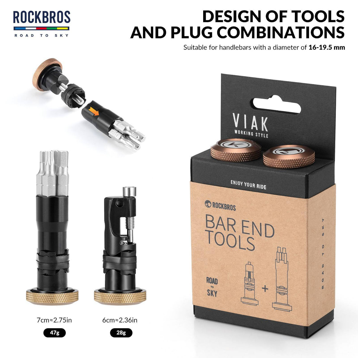 ROAD TO SKY Multifunktional 6 in 1 Reparatur Kit Werkzeug mit Kettenabzieher - ROCKBROS-EU