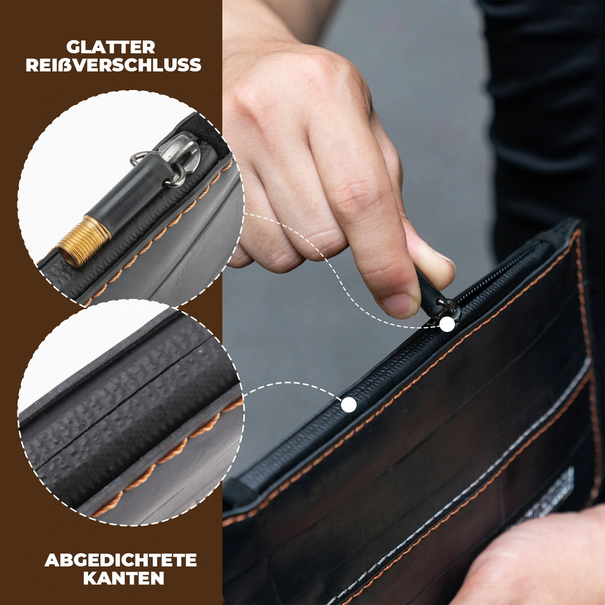 ROAD TO SKY nachhaltiger Beutel aus recycelten Reifen mit 0,7 L