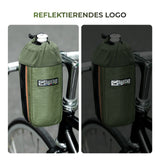 road-to-sky nachhaltige 0,8l fahrrad-wasserflaschentasche aus tyvek® und recycelten reifen