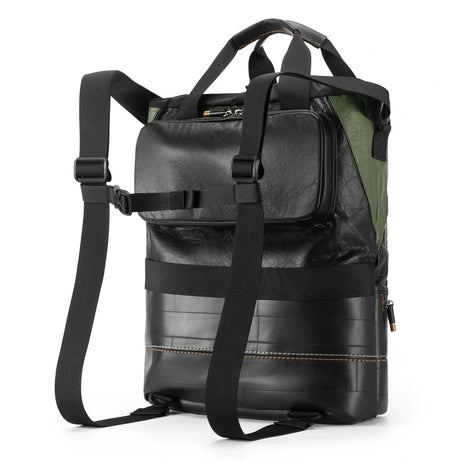 road-to-sky 12l roll-top gepäckträgertasche aus tyvek® und recycelten reifen
