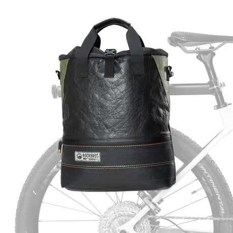 road-to-sky 12l roll-top gepäckträgertasche aus tyvek® und recycelten reifen