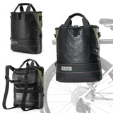 road-to-sky 12l roll-top gepäckträgertasche aus tyvek® und recycelten reifen