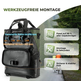 road-to-sky 12l roll-top gepäckträgertasche aus tyvek® und recycelten reifen