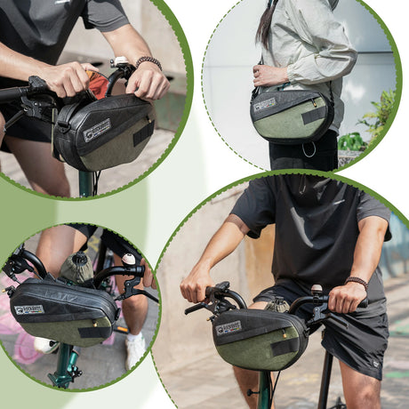 road-to-sky 2.5l lenkertasche aus tyvek® und recycelten reifen,